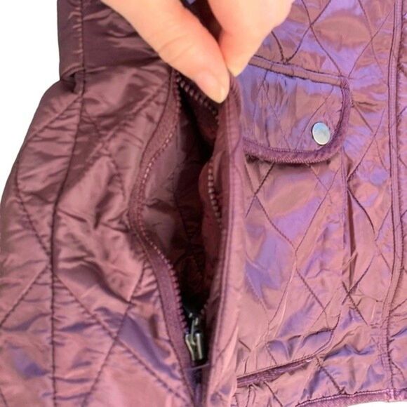 Eddie Bauer Plum Quilted Zipper Button Combo Vest Size XL - Picture 6 of 10